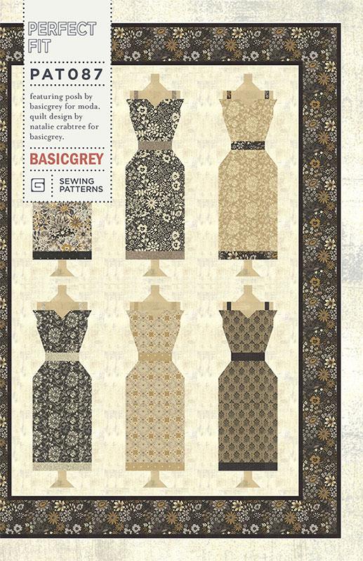 Perfect Fit Quilt Pattern 43"x60" Basic Grey BG-PAT087