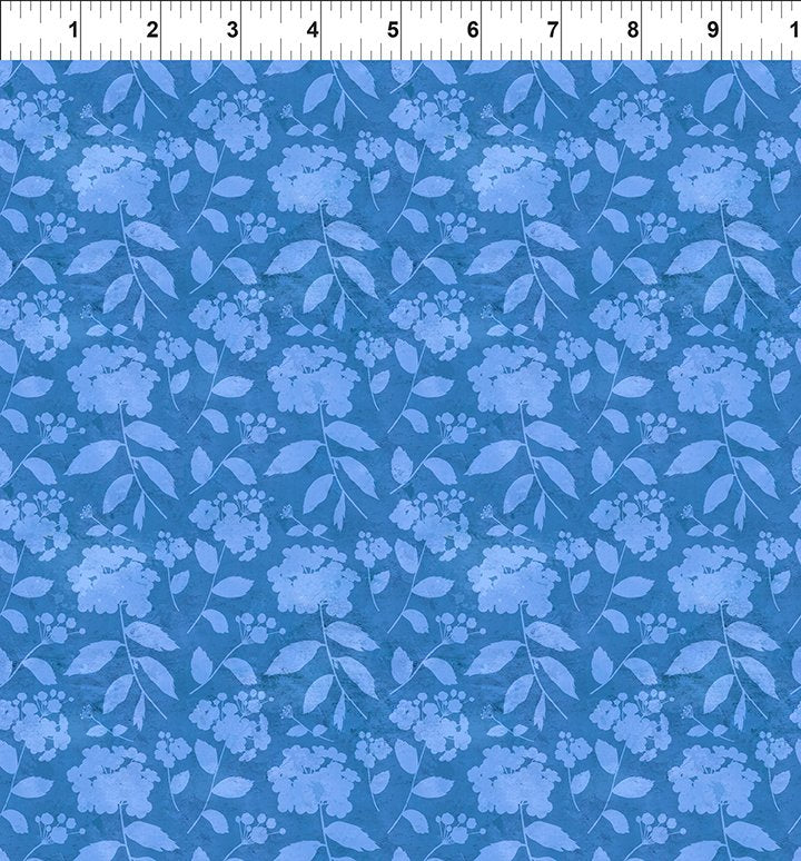 Periwinkle Spring Bloom Tonal Blue Jason Yenter the Beginning Fabrics Cotton Fabric