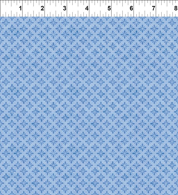 Periwinkle Spring Floral Emblem Blue Jason Yenter the Beginning Fabrics Cotton Fabric