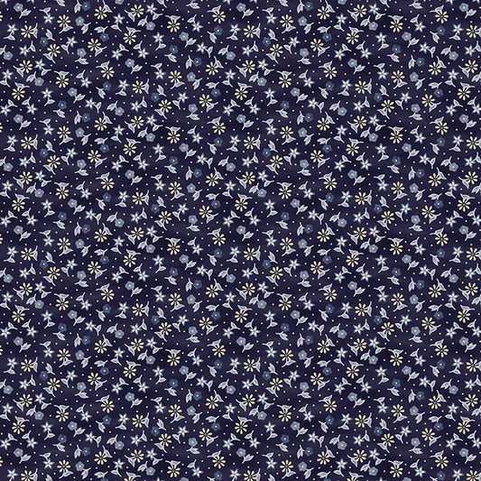 Petite Petals 2 Toss Mix Blue Paintbrush Studios Cotton Fabric PBS-120-26283