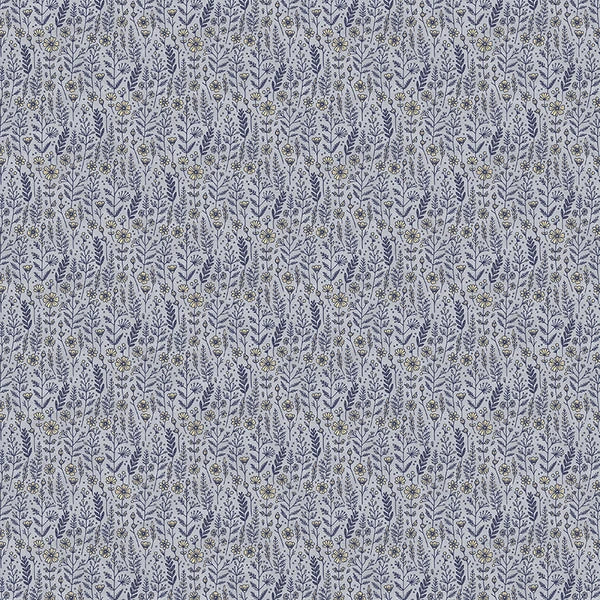 Petite Petals 2 Wildflowers Blue Paintbrush Studios Cotton Fabric PBS-120-26297