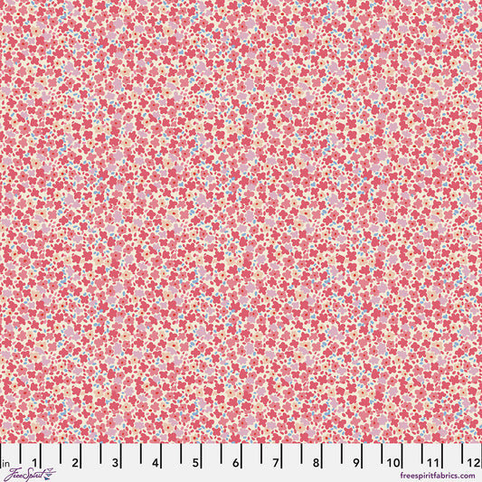 Petite Prints Ditsy Bloom Floral Pink August Ellery Free Spirit Cotton Fabric FS-PWAE001.BLOOM