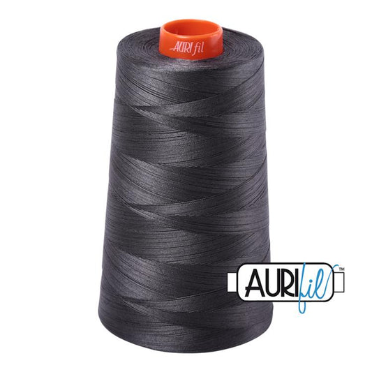 Pewter Grey Aurifil Longarm Cotton Quilting Thread 50wt 6452yds Cone