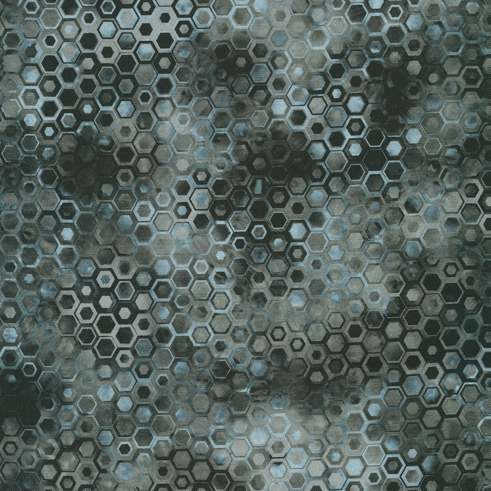 Phantasma Hexagons Chalkboard Robert Kaufman Cotton Fabric RK-SRKD-22694-453