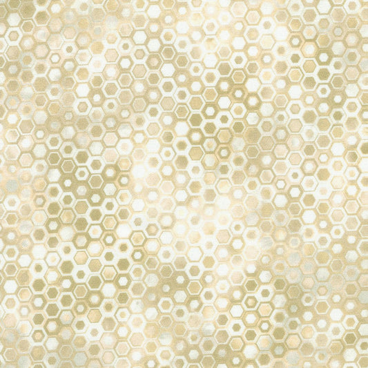 Phantasma Hexagons Natural Robert Kaufman Cotton Fabric RK-SRKD-22694-14