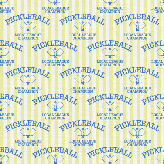 Pickleball Playtime Champion Yellow Paintbrush Studio Cotton Fabric PBS-120-25082
