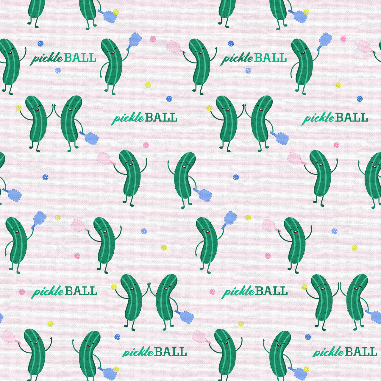 Pickleball Playtime Pickle Pros Green Paintbrush Studio Cotton Fabric PBS-120-25074