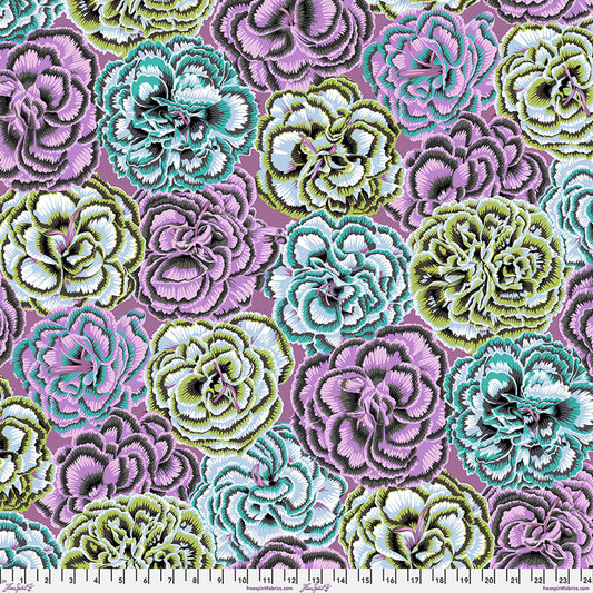 Picotee Carnations Contrast Philip Jacobs August 2025 Kaffe Fassett Collective Free Spirit Cotton Fabric FS-PWPJ133.CONTRAST