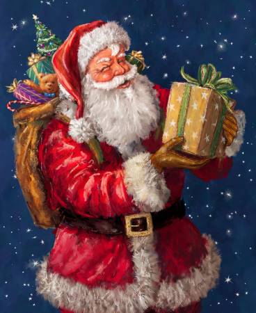Picture a Christmas Santa's Gift Panel 36" Riley Blake Cotton Fabric | US Fabric Shop