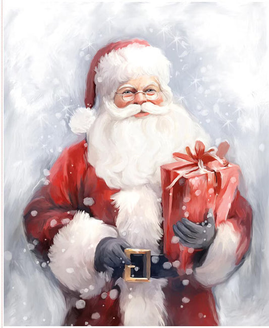 Picture A Christmas II Santa Portrait Panel 36" Riley Blake Cotton Fabric RB-PD17980-PANEL