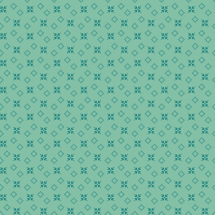 Piece & Plenty Backyard Sea Glass Green Lori Holt Riley Blake Designs Cotton Fabric