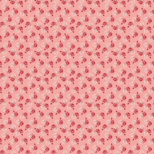 Piece & Plenty Rose Coral Pink Lori Holt Riley Blake Designs Cotton Fabric