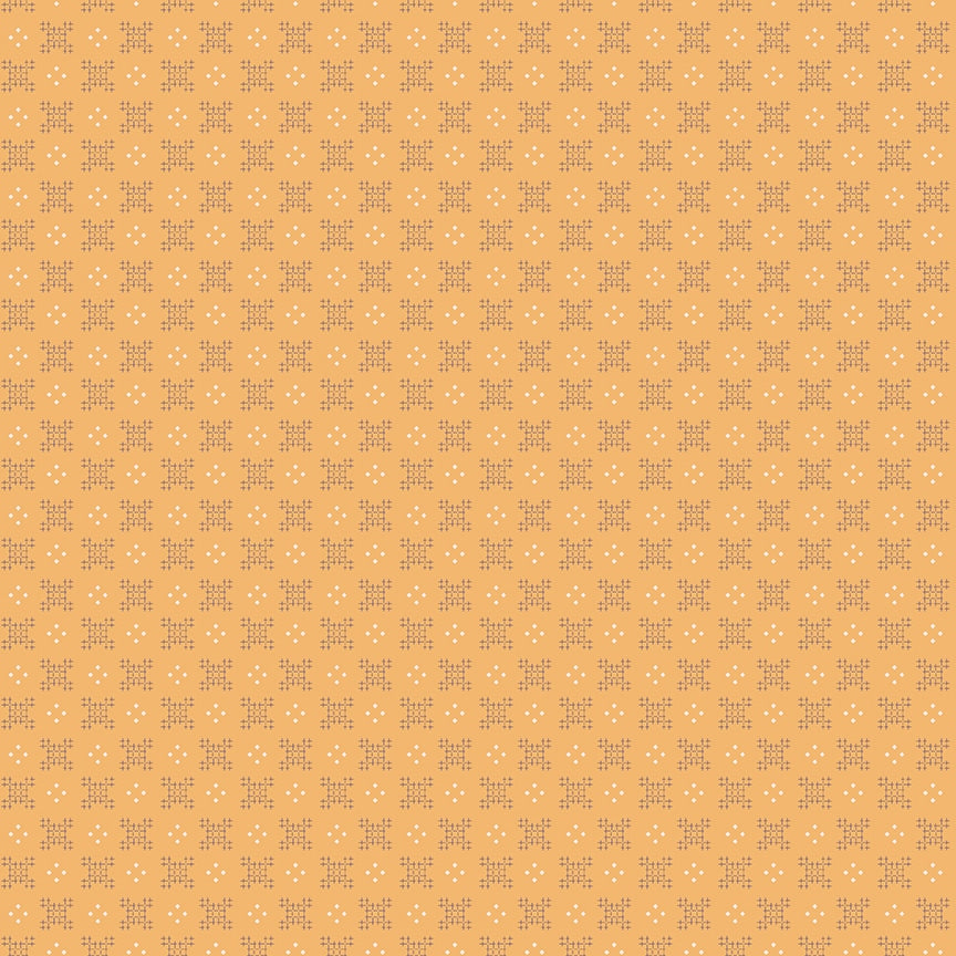 Piece & Plenty Stitching Dot Cluster Marigold Yellow Lori Holt Riley Blake Designs Cotton Fabric