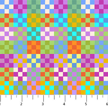 Piecework Nine Patch Elementary Multi Anna Maria Parry Northcott Cotton Fabric