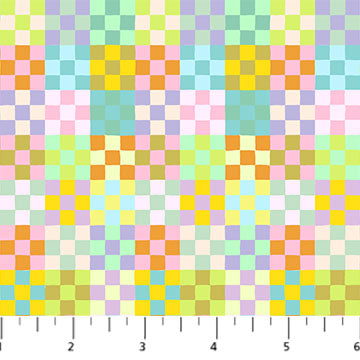 Piecework Nine Patch Powder Multi Anna Maria Parry Northcott Cotton Fabric