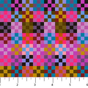 Piecework Nine Patch Rich Multi Anna Maria Parry Northcott Cotton Fabric