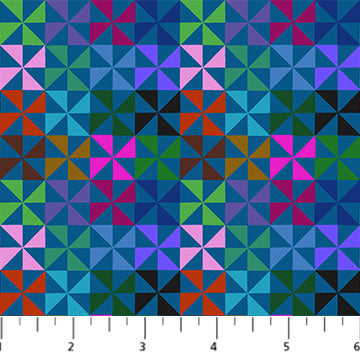 Piecework Pinwheel Swish Multi Anna Maria Parry Northcott Cotton Fabric
