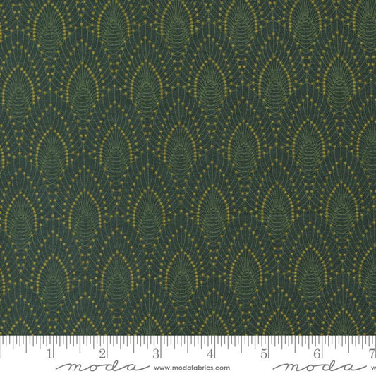 Pine Valley Silver Bells Blenders Fir Dark Green BasicGrey Moda Cotton Fabric