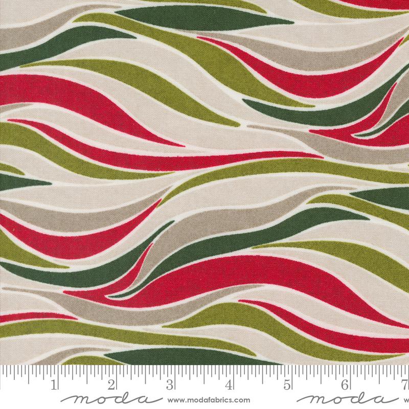 Pine Valley Sleigh Ride Stripes Snow White Multi BasicGrey Moda Cotton Fabric