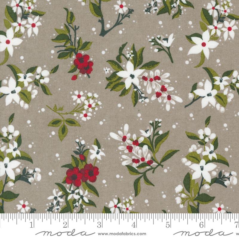 Pine Valley Wonderland Florals Fog Tan BasicGrey Moda Cotton Fabric