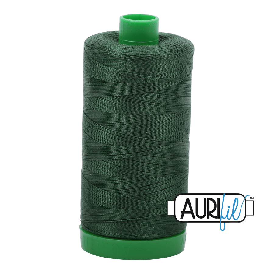 Pine Green 40 wt 1094 yd Large Spool Aurifil Cotton Quilting Thread AF-MK40SC6-2892