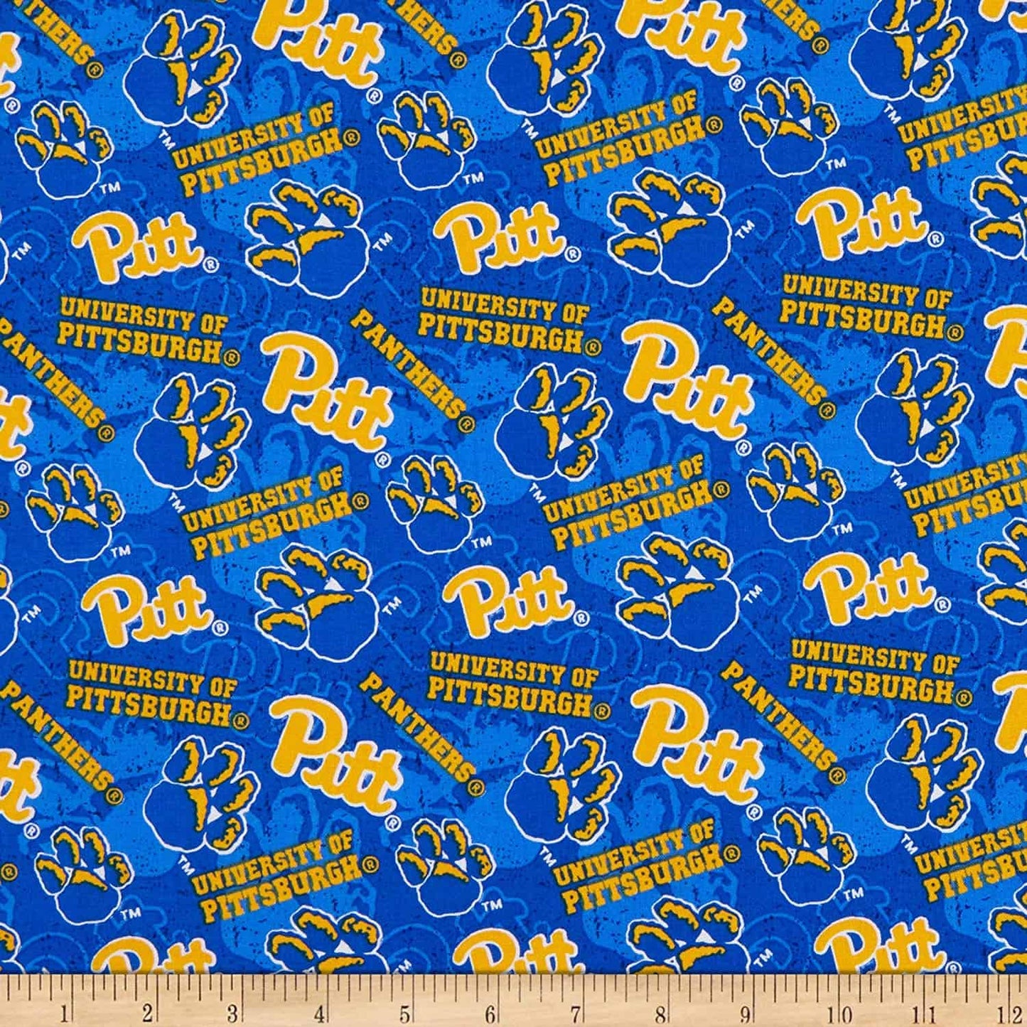 Pittsburgh Panthers NCAA Tone on Tone Cotton Fabric