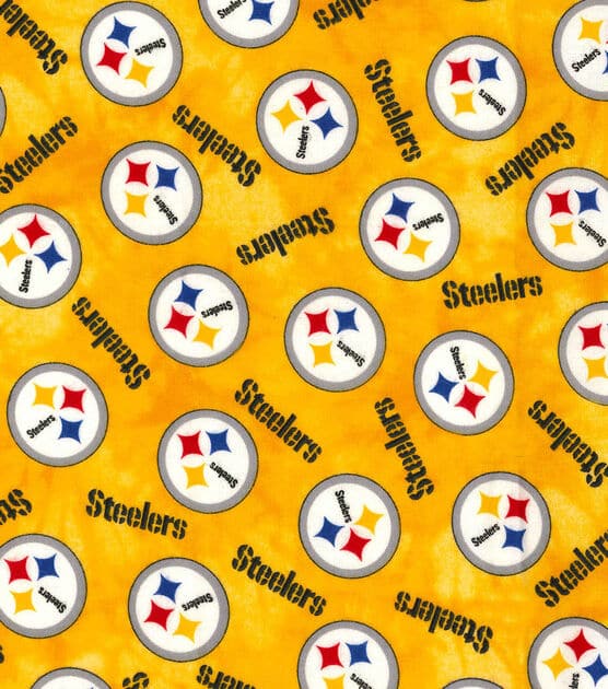 Pittsburgh Steelers NFL Football Tie Die Yellow 42 inches Flannel Fabric