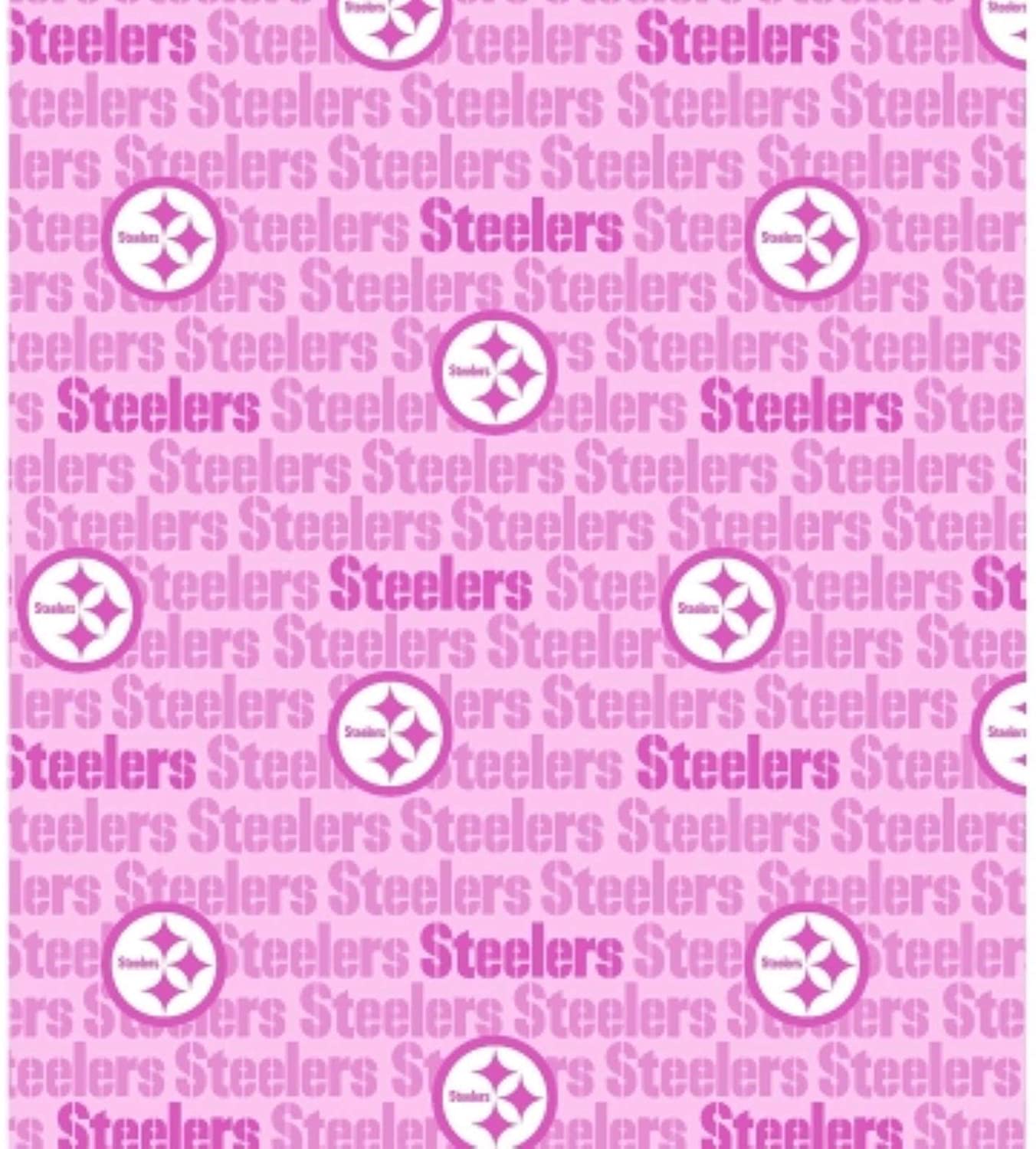 Pittsburgh Steelers NFL New Pink Design 58" Cotton Fabric