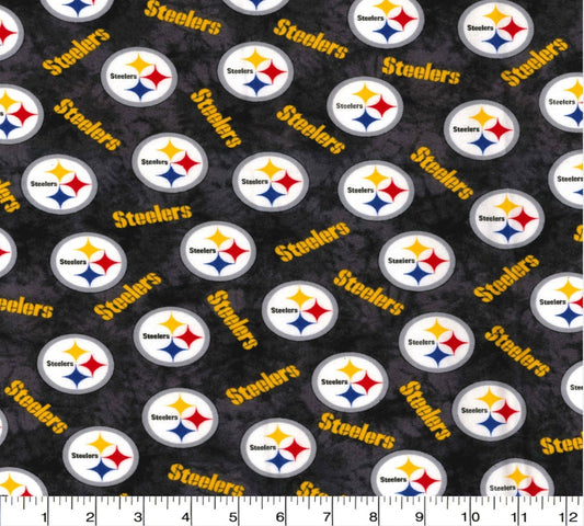 Pittsburgh Steelers NFL Tie Dye Design FLANNEL Fabric