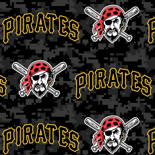 Pittsburgh Pirates MLB Baseball Graphics and Logo Fabric Traditions 58-60 inches wide Polyester FLEECE Fabric MLB-6689-B
