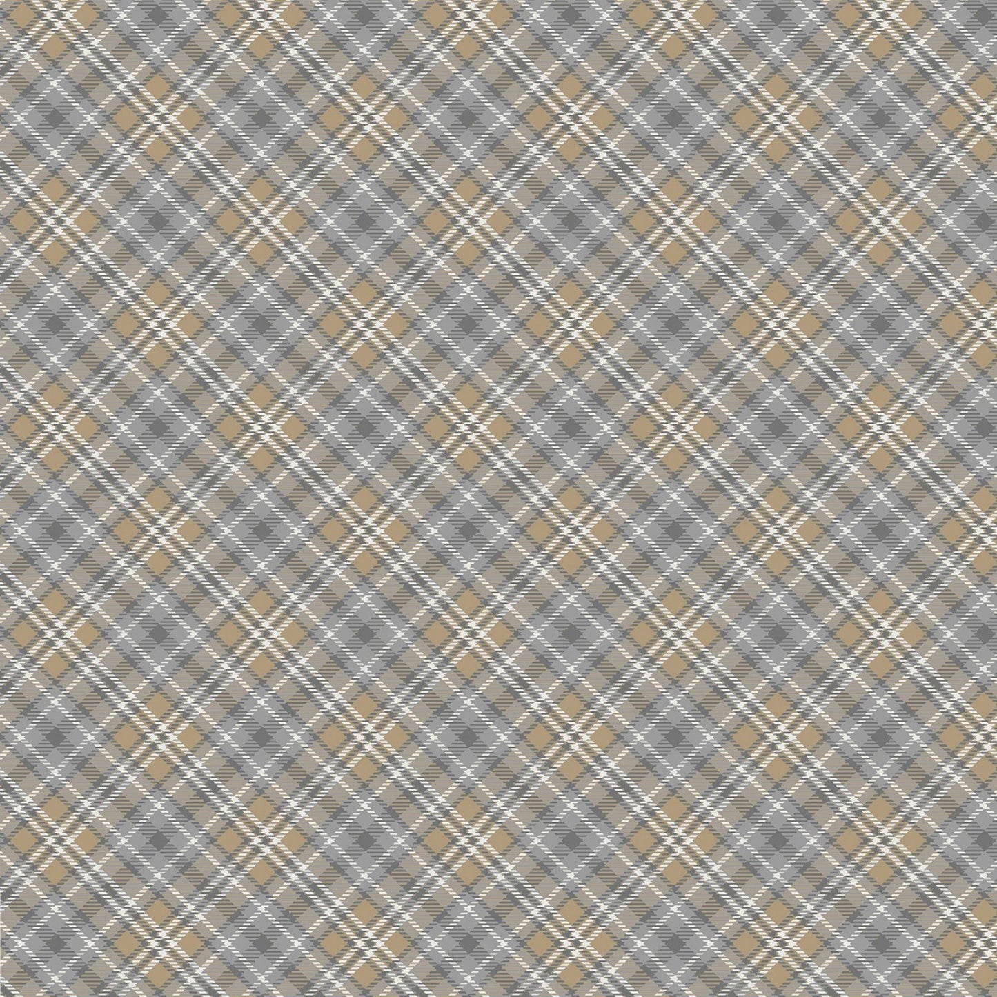 Plaid Grey Timeless Treasures Cotton Fabric TT-PLAID-C7560-GREY
