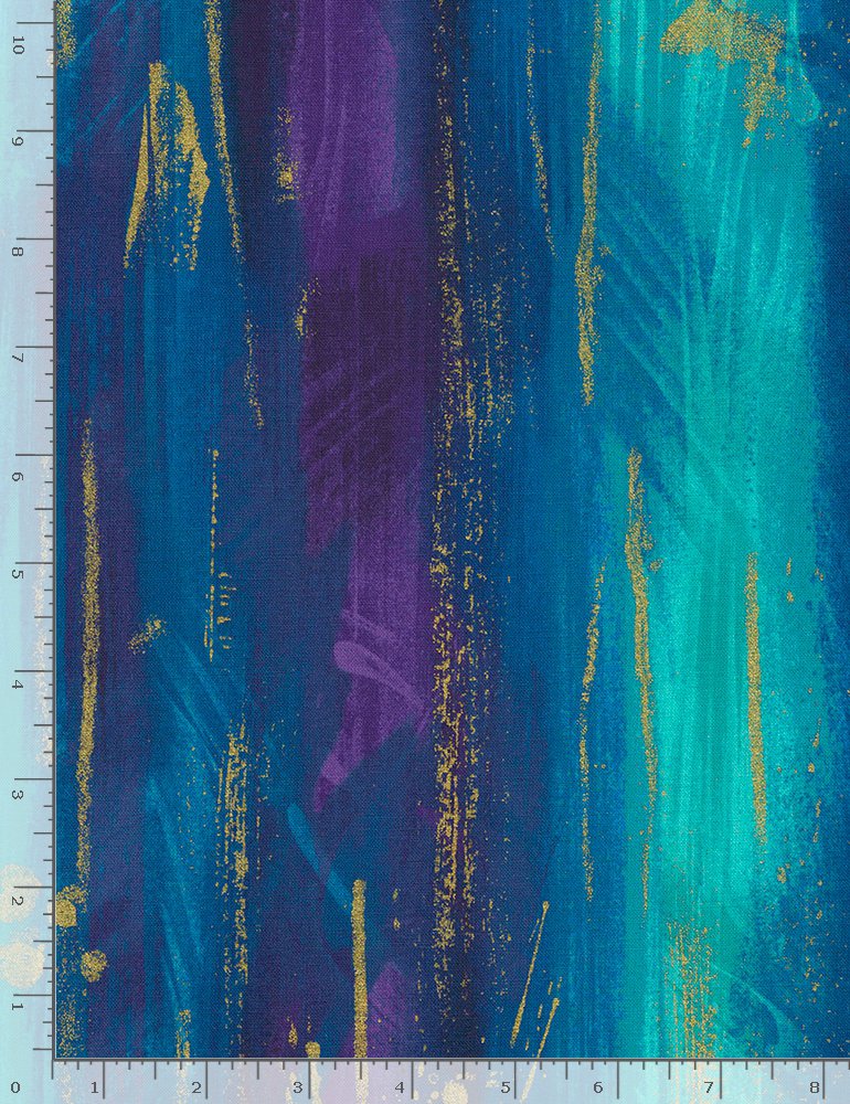 Plume Stripe Basic Multi Metallic Chong-A Hwang Timeless Treasures Cotton Fabric TT-CM6413 Moonlight