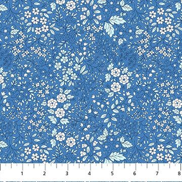 Pocket Posies Prairie Blue FIGO Studios Northcott Cotton Fabric NC-91196-42