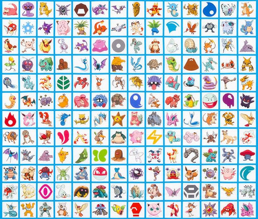 Pokemon Characters Grid Multi The Pokemon Co Robert Kaufman Cotton fabric