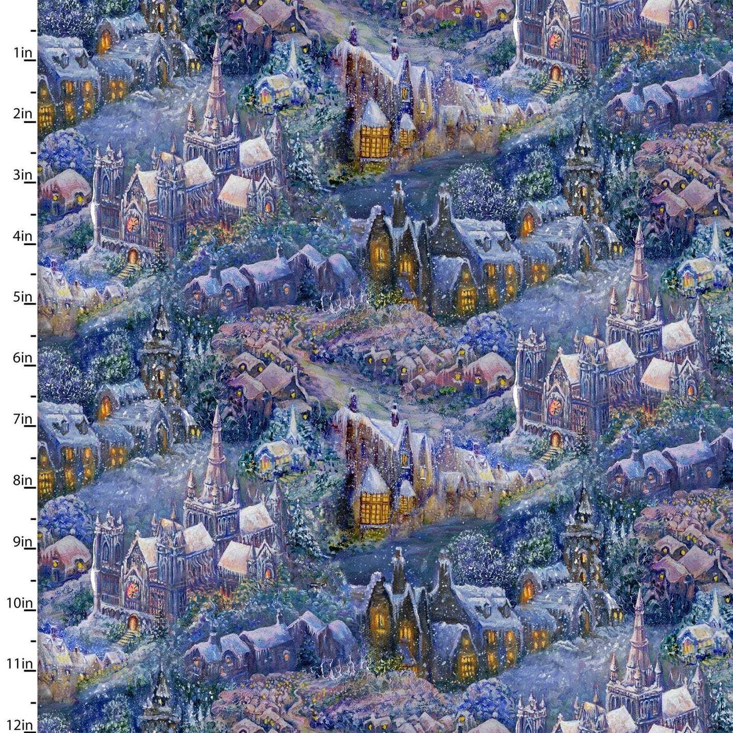 Polar Journey Town Church Josephine Wall 3 Wishes Cotton Fabric