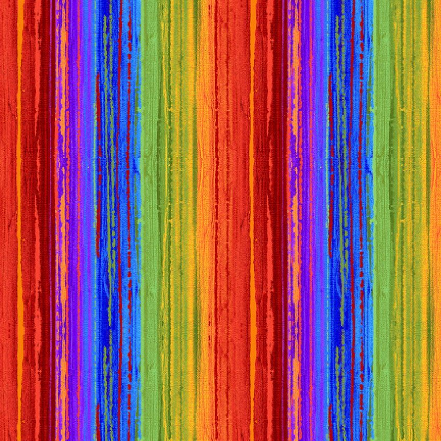 Poppy Dreams Rainbow Stipes Multi Chong-A-Hwang Timeless Treasures Cotton Fabric TT-CD3228-MULTI