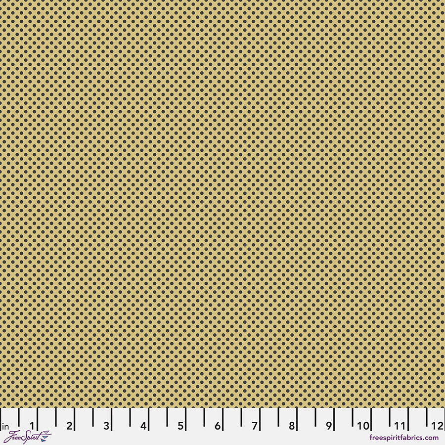 Pop Cloth Love Dots Tan Sew Kind of Wonderful Free Spirit Cotton Fabric FS-PWSK101.LOVE
