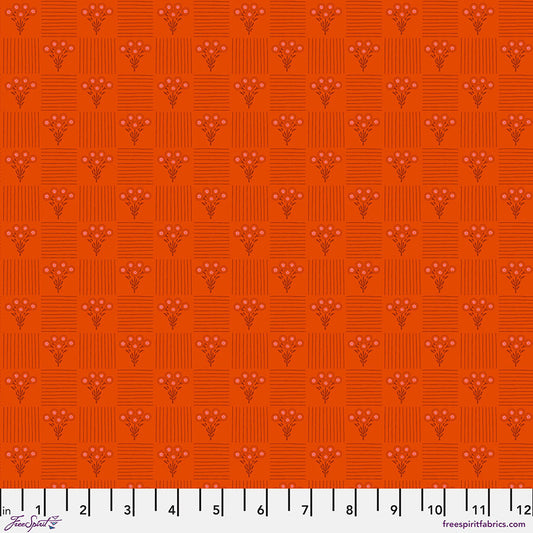 Pop Cloth Love Life Orange Sew Kind of Wonderful Free Spirit Cotton Fabric FS-PWSK103.LOVE