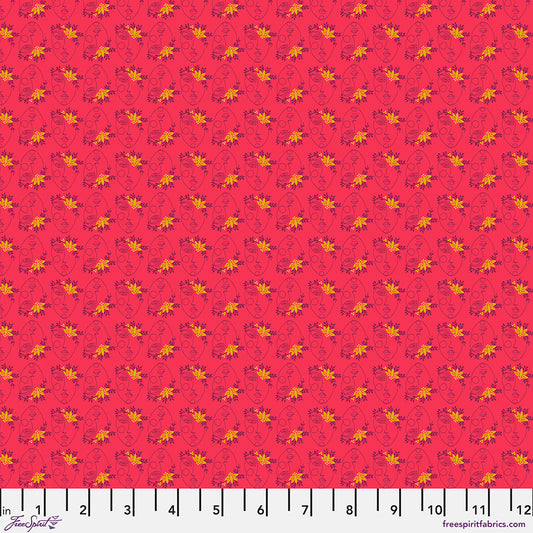 Pop Cloth Love Portrait Raspberry Pink Red Sew Kind of Wonderful Free Spirit Cotton Fabric FS-PWSK105.LOVE