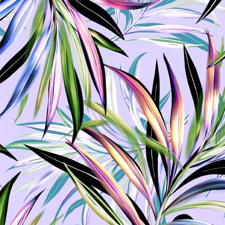 Posh Palms Palms Light Violet Quilting Treasures Fabrics  Cotton Fabric