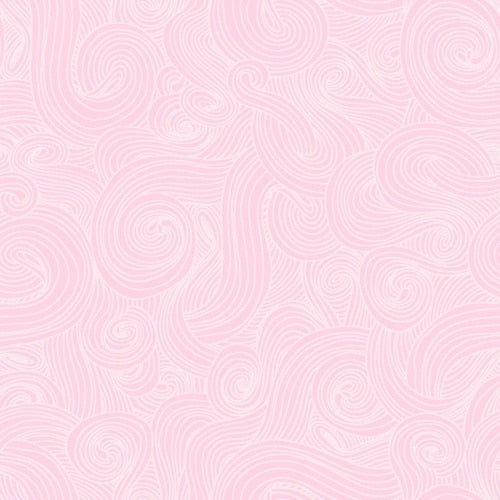 Just Color! Powder Pink Swirl Studio E Cotton Fabric