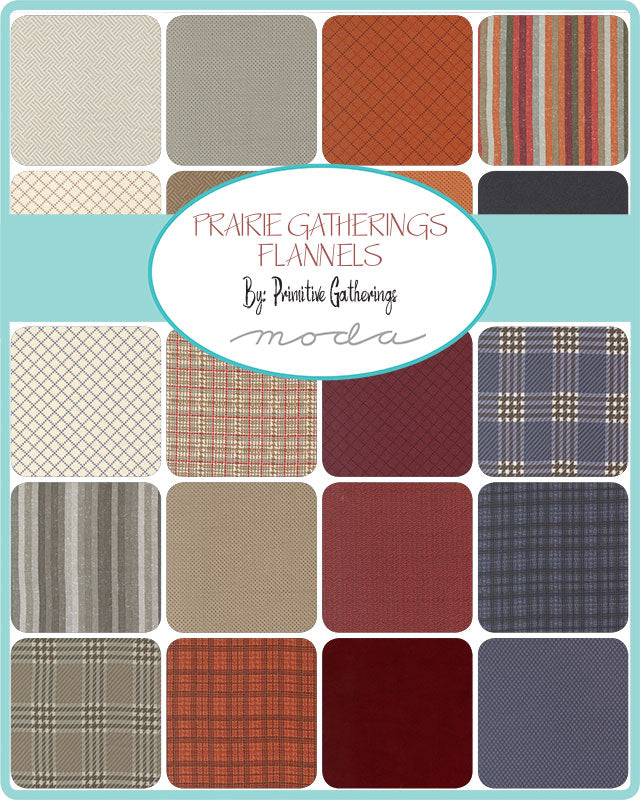 Prairie Gather Flannels 10" Squares Layer Cake 42pcs Primitive Gatherings Moda Cotton Flannel Fabric MD-49310LCF