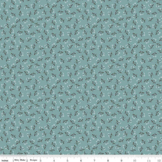 Prairie Bonnet Heirloom Cottage Blue Lori Holt Riley Blake Designs Cotton Fabric RB-C12307-Coral