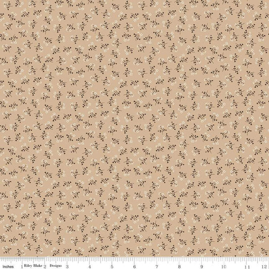 Prairie Bonnet Heirloom TeaDye Lori Holt Riley Blake Designs Cotton Fabric RB-C12307-Daisy