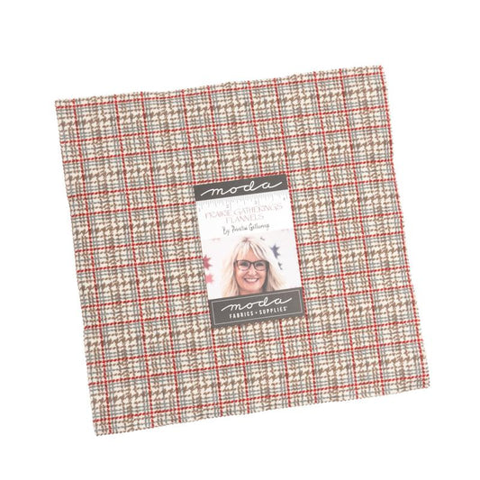 Prairie Gather Flannels 10" Squares Layer Cake 42pcs Primitive Gatherings Moda Cotton Flannel Fabric MD-49310LCF