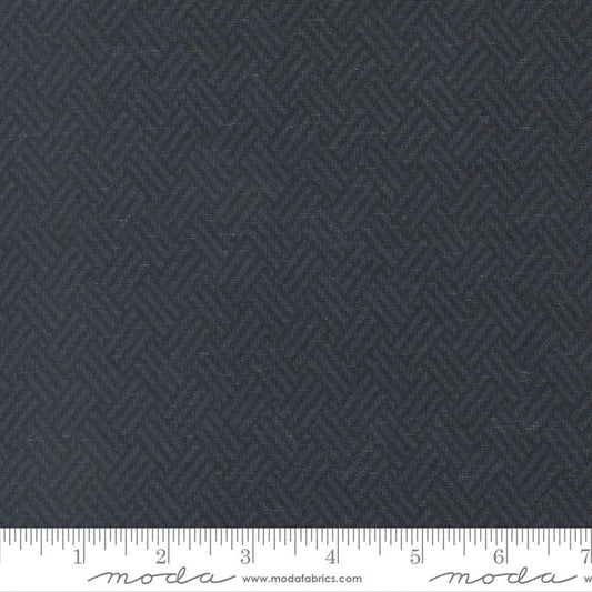Prairie Gatherings Flannels 108" Wideback Basket Weave Blenders Navy Dark Blue Primitive Gatherings Moda Cotton Fabric MD-108033-18F
