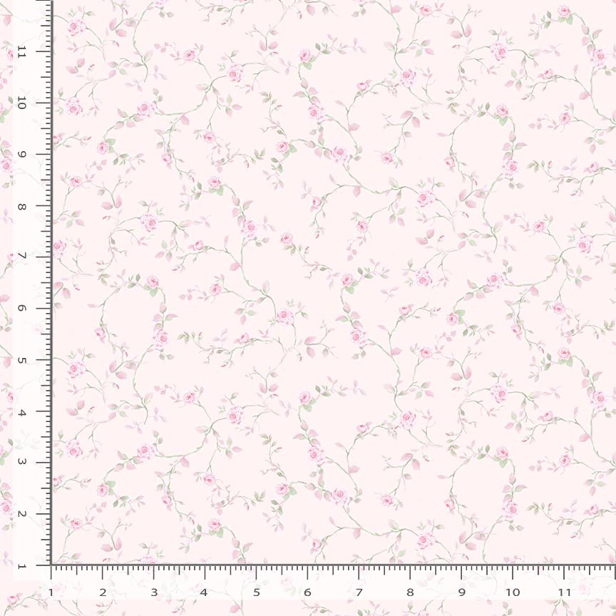 Pretty in Pink Tiny Dancer Roses Vines Pink Timeless Treasures Cotton Fabric TT-FLEUR-CD4336-LEMONADE