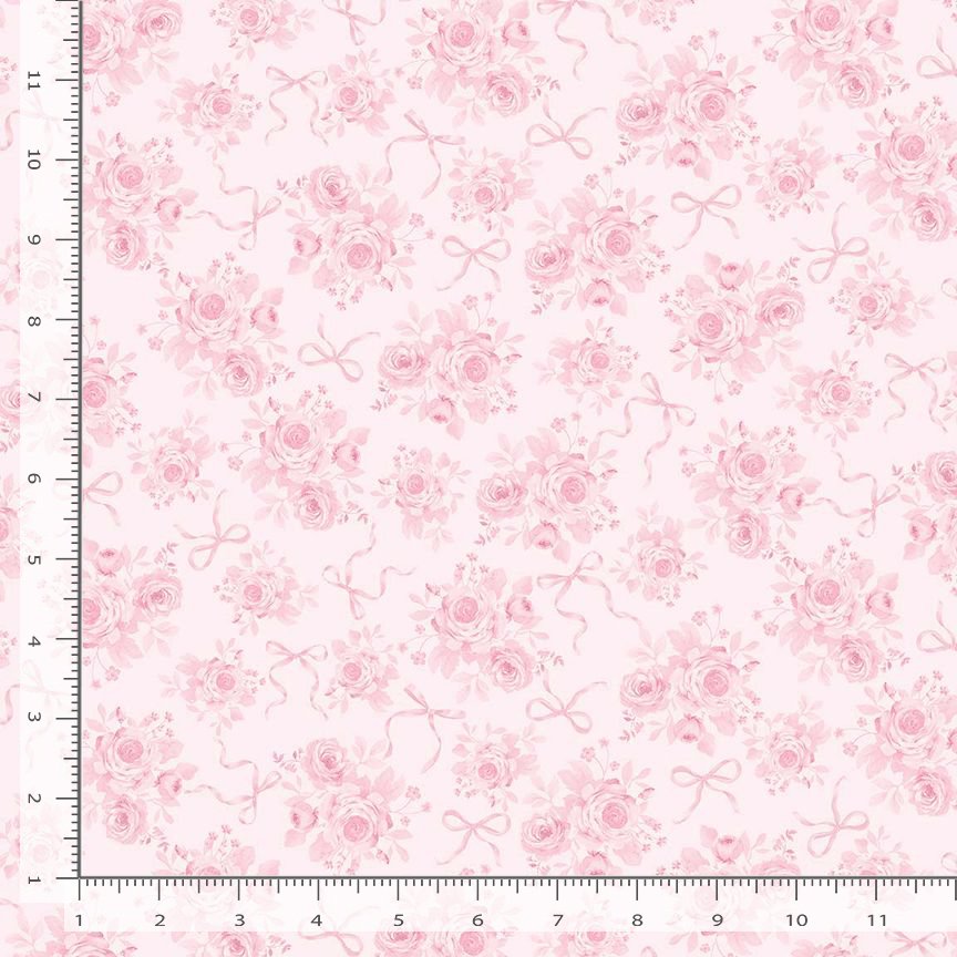 Pretty in Pink Tiny Dancer Tonal Rose Bouquets Pink Timeless Treasures Cotton Fabric TT-FLEUR-CD4332-PINK