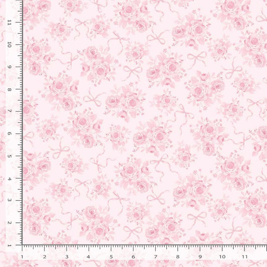 Pretty in Pink Tiny Dancer Tonal Rose Bouquets Pink Timeless Treasures Cotton Fabric TT-FLEUR-CD4332-PINK