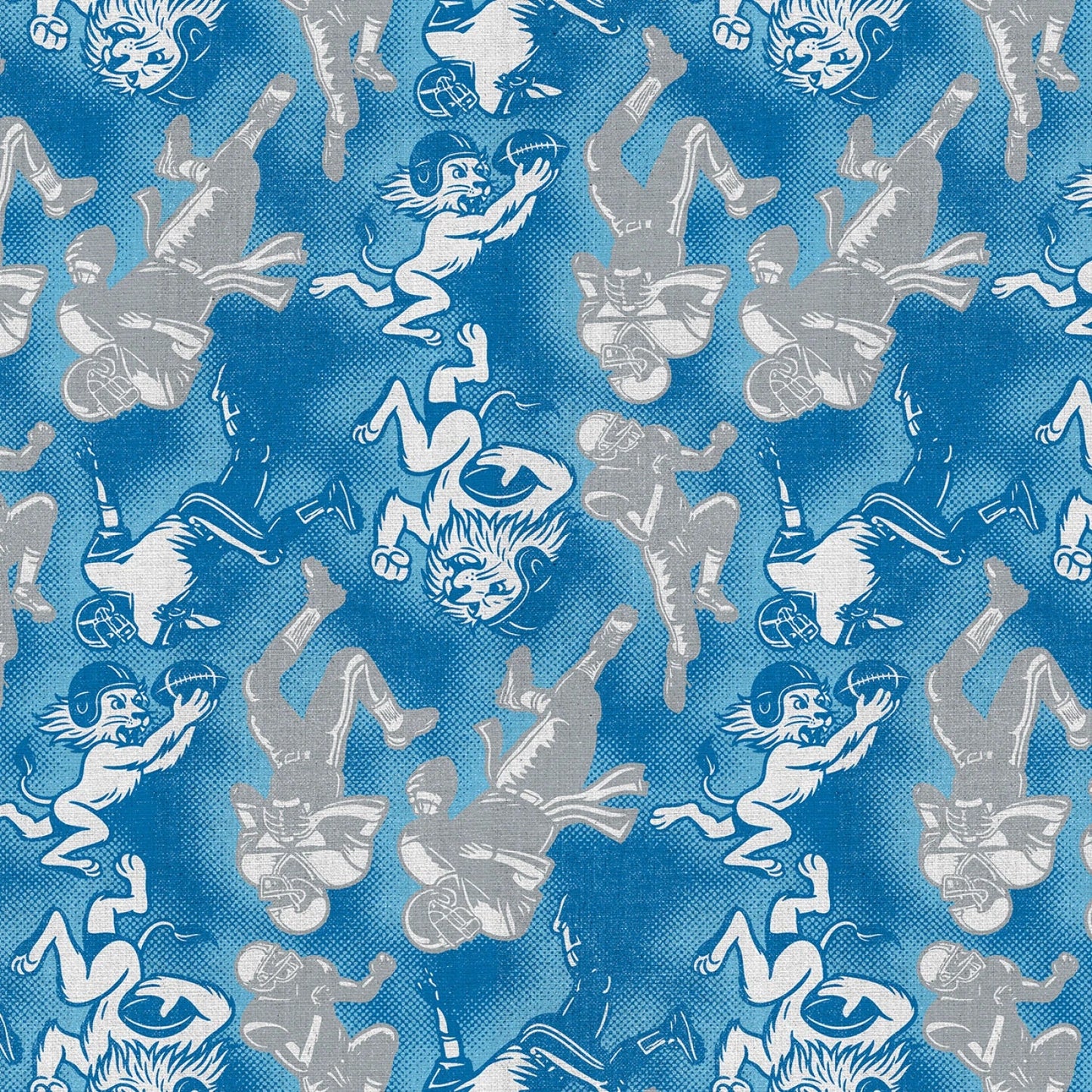 Pride of Detroit Players Blue Grey Paintbrush Studios Cotton Fabric PBS-120-26576